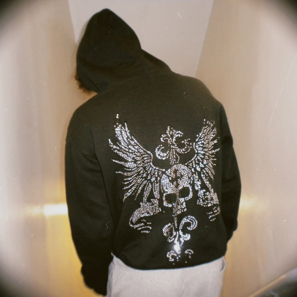 Skull Rhinestone Hoodie