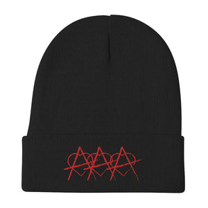 Love Anarchy Embroidered Beanie