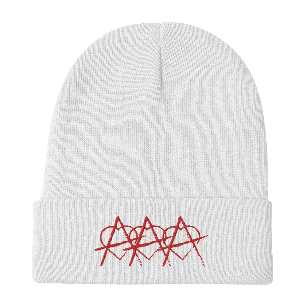 Love Anarchy Embroidered Beanie